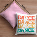 Lustige Tänzer Kissen mit Füllung 40x40 Geschenk für Tanzbegeisterte Tanzlehrer Grafik Dance (Grau) Rosa Trendation
