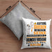 Hundefrisör Geschenk Kissen mit Füllung 40x40 Lustiger Spruch Erheben Sie Sich Der Hundefrisör Betritt den Raum (Grau) Grau Trendation