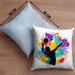 Volleyball Geschenk Kissen mit Füllung 40x40 Grafik Coach Herren Mädchen Kaffee Zubehör Volleyball-Spieler Spielerin (Grau) Blau Trendation