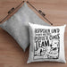 Herrchen Und Hund Das Perfekte Choas Team Kissen mit Füllung 40x40 Geschenk für Hundebesitzer Geschenkidee (Grau) Grau Trendation