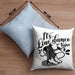 Lustige Kissen mit Füllung 40x40 "It's Line Dance Time" Geschenk Line Dance Fans (Grau) Blau Trendation