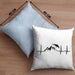 Geschenk für Drachenflieger Kissen mit Füllung 40x40 Herzschlag Hängegleiter Motiv (Grau) Blau Trendation
