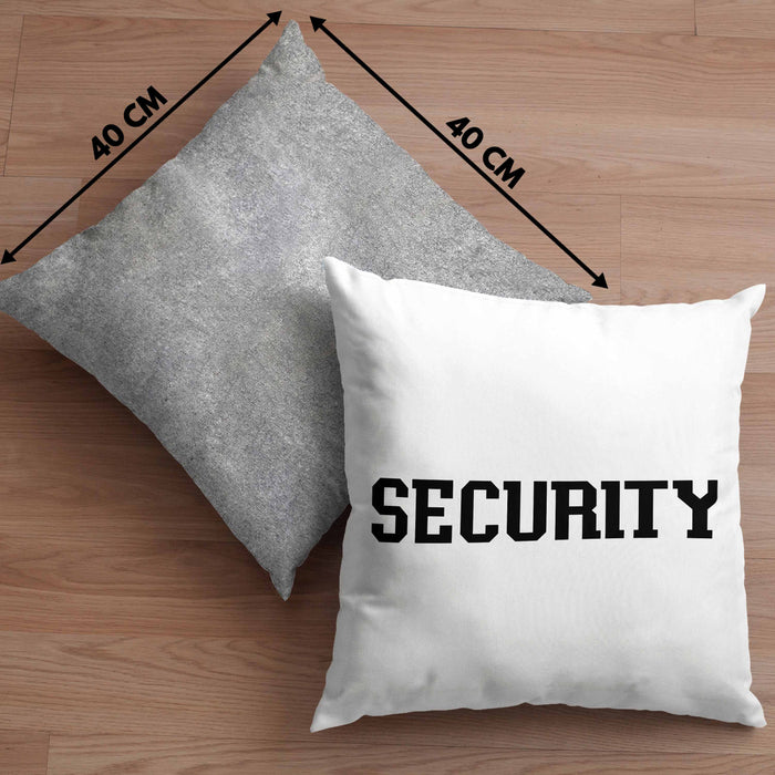 Security Kissen mit Füllung 40x40 für Türsteher Wächter Geschenk für Beschützer (Grau) Grau Trendation