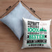 Mountainbiker Geschenk Lustiger Spruch für Mountainbiker Geschenkidee Bester Mountainbiker Der WeltKissen mit Füllung 40x40 (Grau) Blau Trendation