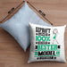 Model Geschenk Lustiger Spruch für Model Geschenkidee Bester Model Der WeltKissen mit Füllung 40x40 (Grau) Blau Trendation