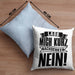 Spruch Kissen mit Füllung 40x40 Geschenk Lass Mich Kurz Nachdenken Nein (Grau) Blau Trendation