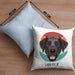 Labrador Besitzer Kissen mit Füllung 40x40 Geschenk Lustiger Spruch Geschenkidee Labrador Mama Papa (Grau) Blau Trendation