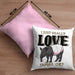 Lustige Tapir Kissen mit Füllung 40x40 Geschenk Tapir Liebhaber (Grau) Rosa Trendation
