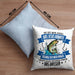 Lustige Kissen mit Füllung 40x40 für Angler Lustiger Spruch Geschenkidee (Grau) Blau Trendation