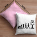 Fluglotse Kissen mit Füllung 40x40 Geschenk Flughafen Arbeiter Geschenkidee Evolution (Grau) Rosa Trendation