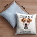 Jack Russell Besitzer Kissen mit Füllung 40x40 Geschenk Lustiger Spruch Geschenkidee Ich Kann Nicht Mein Jack Russell Hat Nein Gesagt (Grau) Blau Trendation