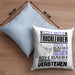 Tauchlehrer Geschenk Kaffee-Kissen mit Füllung 40x40 Geschenkidee für Tauchlehrer Ich Bin Tauchlehrer Ich Kann Es Dir Erklären Jedoch Nicht Für Dich Verstehen Spruch Lustig (Grau) Blau Trendation