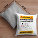 Squash-Spieler Kissen mit Füllung 40x40 Geschenk Lustiger Spruch Geschenkidee für Squash-Spieler Achtung Hochleistungs Squash-Spieler Bei Der Arbeit (Grau) Grau Trendation