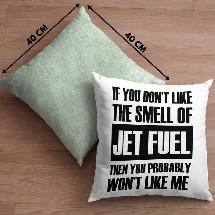 Fuel Kissen mit Füllung 40x40 Geschenk für Fluglotsen mit Spruch (Grau) Grün Trendation