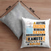 Kanute Geschenk Kissen mit Füllung 40x40 Lustiger Spruch Erheben Sie Sich Der Kanute Betritt den Raum (Grau) Grau Trendation