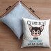 Chihuahua Besitzer Kissen mit Füllung 40x40 Geschenk Lustiger Spruch Geschenkidee Ich Kann Nicht Mein Chihuahua Hat Nein Gesagt (Grau) Blau Trendation