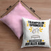 Trampolinspringer Kissen mit Füllung 40x40 Geschenk für Trampolinspringer Der Mann Der Alles Kann Geschenkidee zum Geburtstag (Grau) Rosa Trendation