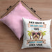 Yorkie Besitzer Kissen mit Füllung 40x40 Geschenk Lustiger Spruch Geschenkidee Ich Arbeite Hart Damit Mein Yorkie Seinen Traum Leben Kann (Grau) Rosa Trendation