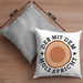 Der Mit Dem Holz Spricht Kissen mit Füllung 40x40 Geschenk Holzarbeiter Geschenkidee Schreiner (Grau) Grau Trendation