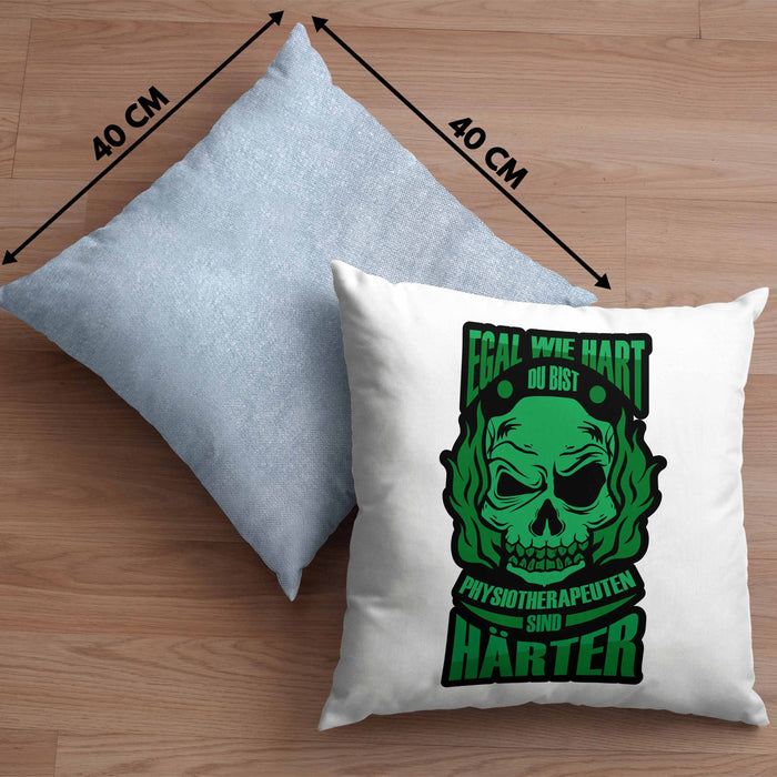 Kissen mit Füllung 40x40 für Physiotherapeuten Geschenk für Physiotherapie (Grau) Blau Trendation
