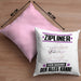Zipliner Kissen mit Füllung 40x40 Geschenk für Zipliner Der Mann Der Alles Kann Geschenkidee zum Geburtstag (Grau) Rosa Trendation