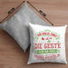 Wichtelgeschenk für 20 Euro Kissen mit Füllung 40x40 Wichteln für Frauen Kollegen Wichtel-Kissen mit Füllung 40x40 Man Sagt Es Zähle Die Geste Schrottwichteln (Grau) Grau Trendation