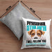 Jack Russell Besitzerin Kissen mit Füllung 40x40 Geschenk Lustiger Spruch Geschenkidee Personal Stalker (Grau) Grau Trendation
