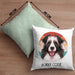Border Collies Besitzer Kissen mit Füllung 40x40 Geschenk Lustiger Spruch Geschenkidee Border Collies Mama Papa (Grau) Grün Trendation
