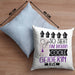 Geigerin Geschenk Kissen mit Füllung 40x40 Geschenkidee für Geigerin Geburtstag Weihnachten Spruch So Sieht Eine Richtig Coole Geigerin Aus (Grau) Blau Trendation