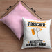 Forscher Kissen mit Füllung 40x40 Geschenk für Forscher Der Mann Der Alles Kann Geschenkidee zum Geburtstag (Grau) Rosa Trendation