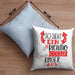 Ringer Kissen mit Füllung 40x40 Geschenk So Sieht Ein Richtig Cooler Ringer Aus Geschenkidee Spruch Lustig (Grau) Blau Trendation