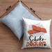 Schoko Dealer Kissen mit Füllung 40x40 Geschenk für Schokoladenverkäufer Geburtstag Spruch Geschenkidee (Grau) Blau Trendation