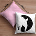 Lustige Tapir Kissen mit Füllung 40x40 Geschenk Tapir Liebhaber Grafik (Grau) Rosa Trendation