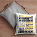 Katzenhotelbesitzer Geschenk Kaffee-Kissen mit Füllung 40x40 Geschenkidee für Katzenhotelbesitzer Ich Bin Katzenhotelbesitzer Ich Kann Es Dir Erklären Jedoch Nicht Für Dich Verstehen Spruch Lustig (Grau) Grau Trendation