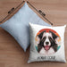 Border Collies Besitzer Kissen mit Füllung 40x40 Geschenk Lustiger Spruch Geschenkidee Border Collies Mama Papa (Grau) Blau Trendation