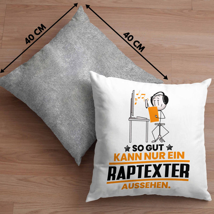 Raptexter Geschenk Kissen mit Füllung 40x40 So Gut Kann Nur Ein Raptexter Aussehen Geschenkidee (Grau) Grau Trendation
