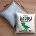 T-Rex Dino Kissen mit Füllung 40x40 Geschenk Wenn Du Glücklich Bist Und Du Es Weißt Klatsche Geschenkidee Dinosaurier Fans (Grau) Blau Trendation