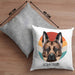 Schäferhund Besitzer Kissen mit Füllung 40x40 Geschenk Lustiger Spruch Geschenkidee Schäferhund Mama Papa (Grau) Grau Trendation