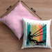 Kitesurfing Kissen mit Füllung 40x40 Geschenk für Kitesurfer Geschenkidee (Grau) Rosa Trendation