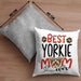 Yorkie Mom Besitzerin Kissen mit Füllung 40x40 Geschenk Lustiger Spruch Geschenkidee Besitzerin Yorkie Mama (Grau) Grau Trendation