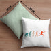 Lustige Fechten-Kissen mit Füllung 40x40 Geschenk für Fechter Evolution (Grau) Grün Trendation