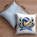 Volleyball-Kissen mit Füllung 40x40 Geschenk für Volleyball-Spieler Geschenkidee (Grau) Blau Trendation