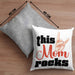 This Mom Rocks Lustige Kissen mit Füllung 40x40 Mama Rockn Roll Geschenkidee (Grau) Grau Trendation