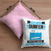 Surfer Kissen mit Füllung 40x40 Geschenk für Surfer Geburtstag Lustiger Spruch Was Ist Deine Superkraft (Grau) Rosa Trendation