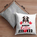 Border Collies Besitzer Mom Mama Kissen mit Füllung 40x40 Geschenk Lustiger Spruch Geschenkidee Border Collies Besitzerin (Grau) Grau Trendation