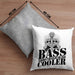Bassist Kissen mit Füllung 40x40 Geschenk Bass-Spieler Geschenkidee Bass It's Like Guitar But Cooler (Grau) Grau Trendation