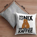 Kaffee-Liebhaber Geschenk Kissen mit Füllung 40x40 Geschenkidee für Kollegen Der Tut Nix Der Will Nur Kaffee trinken (Grau) Grau Trendation