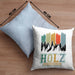 Holz Versteher Kissen mit Füllung 40x40 Geschenk Holzarbeiter Geschenkidee Waldarbeiter Schreiner (Grau) Blau Trendation