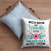 Friseurin Kissen mit Füllung 40x40 Geschenk Lustiger Spruch Geschenkidee Ich Bin Die Verrückte Friseurin Von Der Alle Geredet Haben (Grau) Blau Trendation