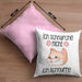 Katzen Mama Kissen mit Füllung 40x40 Geschenk Ich Schnarche Nicht Ich Schnurre Lustige Geschenkidee Katzen Fans Besitzer (Grau) Rosa Trendation